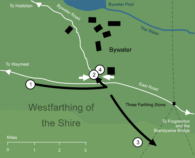 Map of the Battle of Bywater