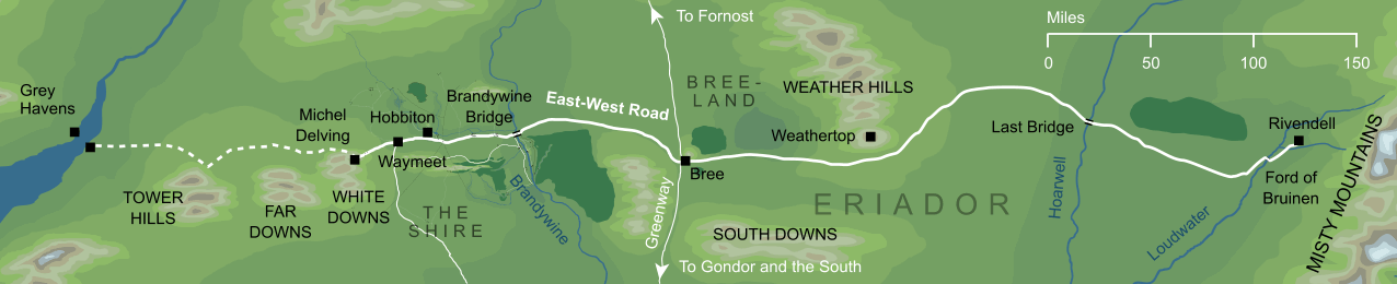 Map of the East-West Road