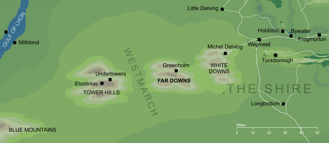 Map of the Far Downs