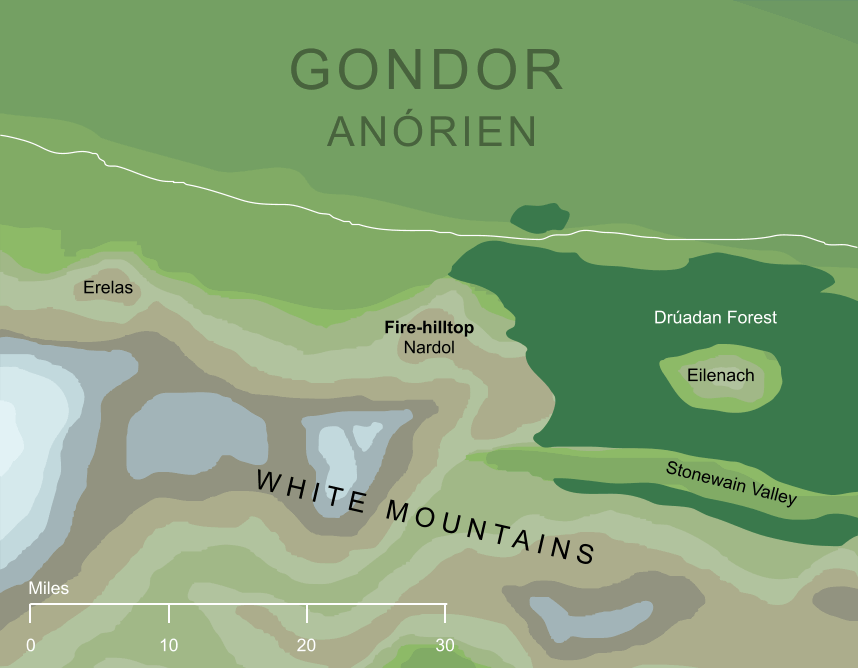 Map of Nardol, the Fire-hilltop