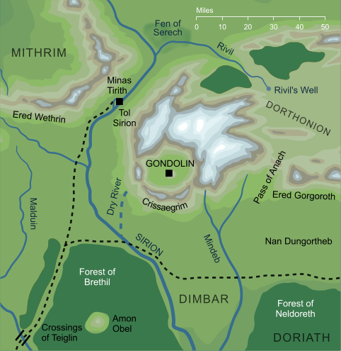 Map of Gondolin