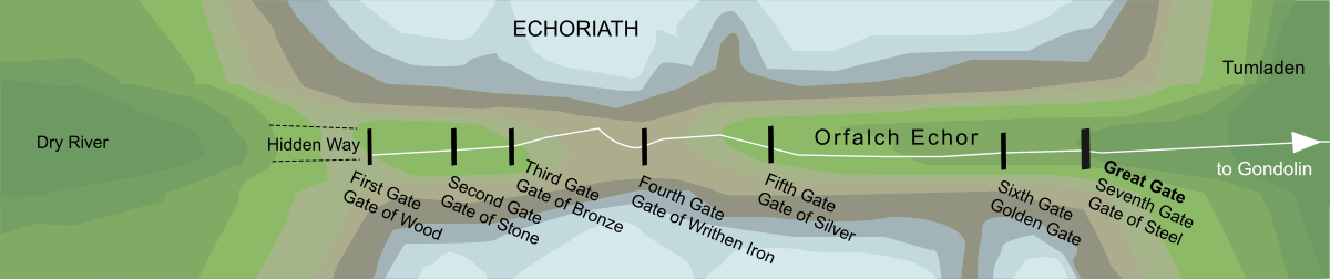 Map of the Great Gate of Gondolin