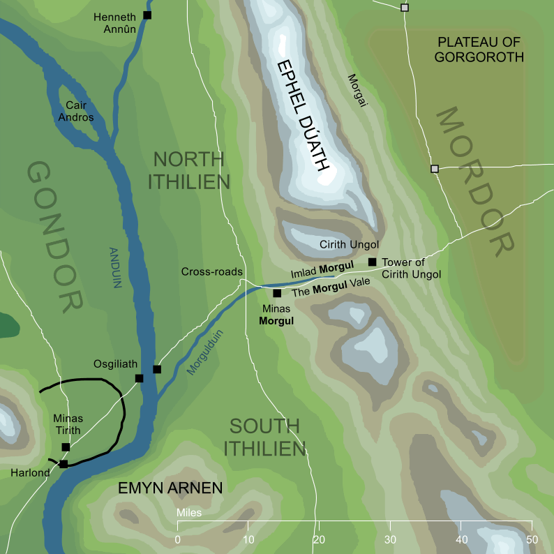 Map of the Morgul region