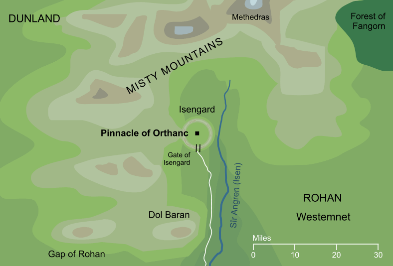 Map of the Pinnacle of Orthanc