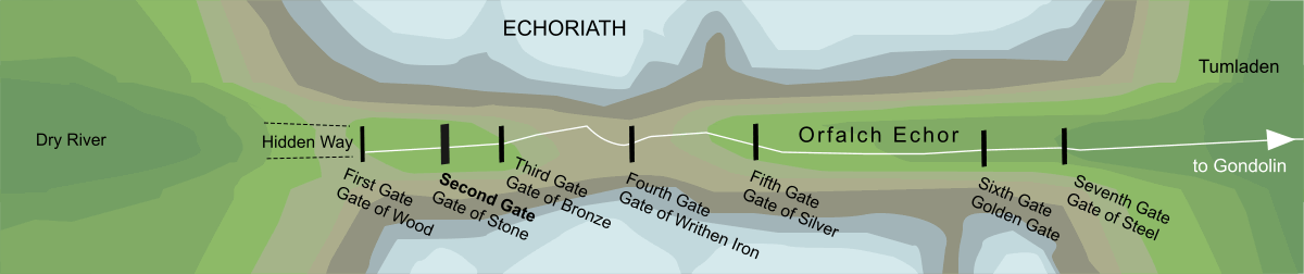 Map of the Second Gate of Gondolin