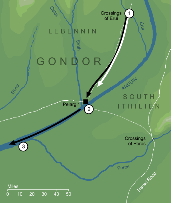 Map of the Siege of Pelargir