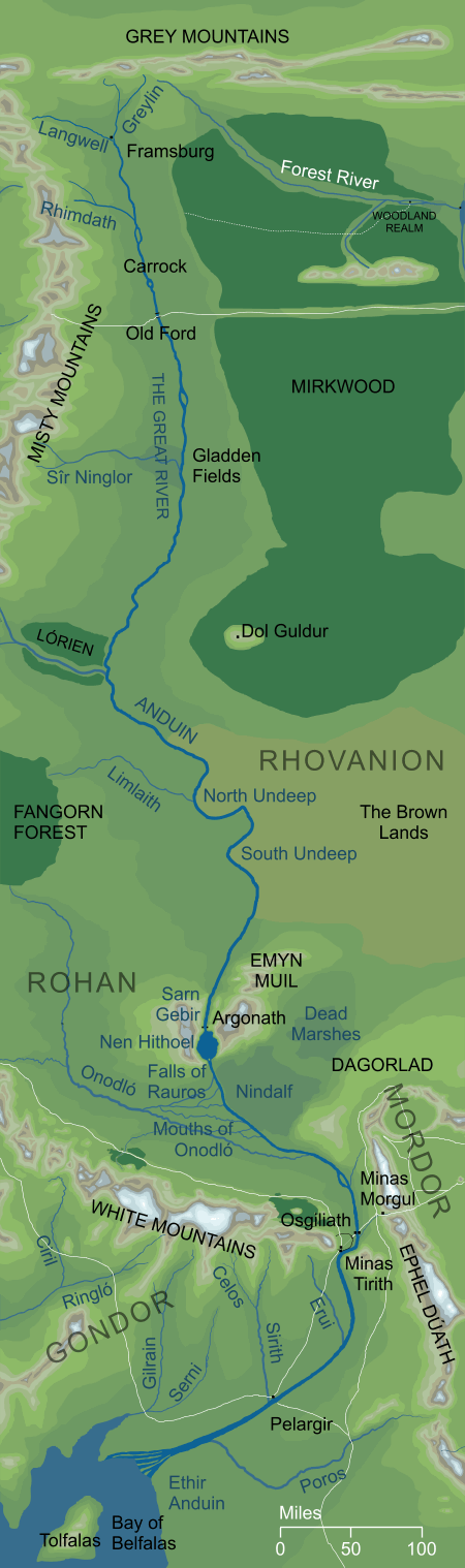 Map of the Vales of Anduin