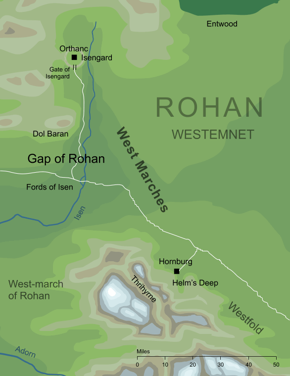 Map of the West Marches of Rohan