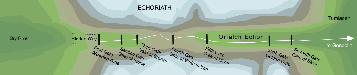 Map of the Wooden Gate of Gondolin